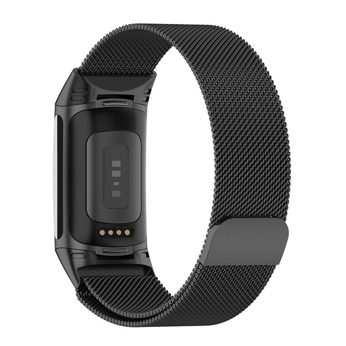 Für Fitbit Charge 6 / 5 Metall Stahl Mesh Armband mit Magnetverschluss