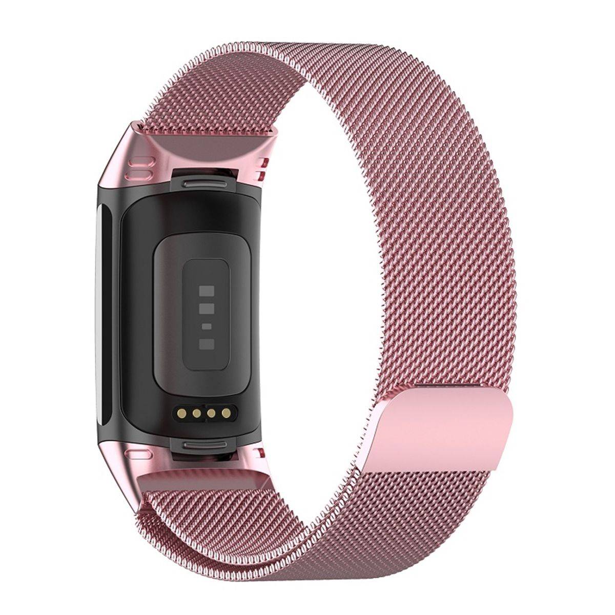 Für Fitbit Charge 6 / 5 Metall Stahl Mesh Armband mit Magnetverschluss