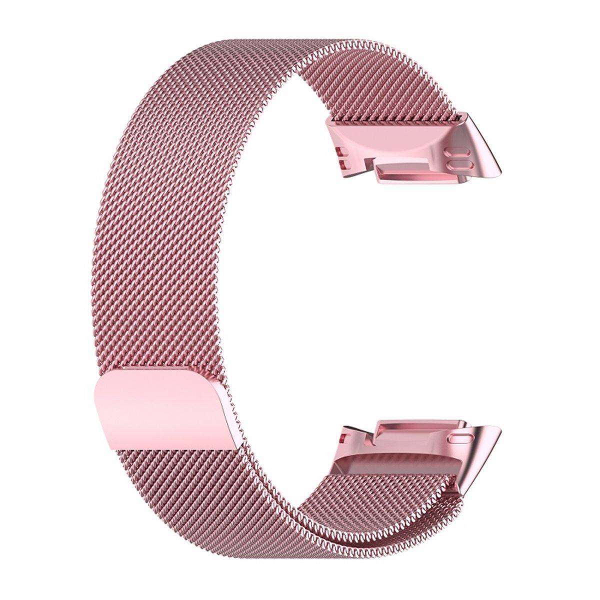 Für Fitbit Charge 6 / 5 Metall Stahl Mesh Armband mit Magnetverschluss