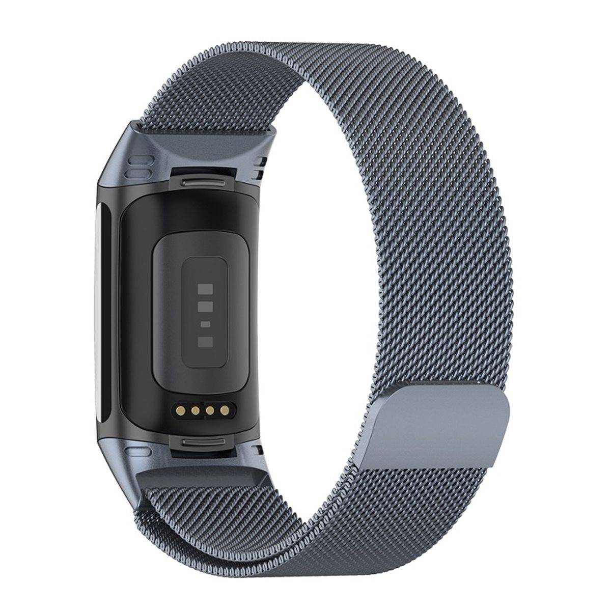 Für Fitbit Charge 6 / 5 Metall Stahl Mesh Armband mit Magnetverschluss