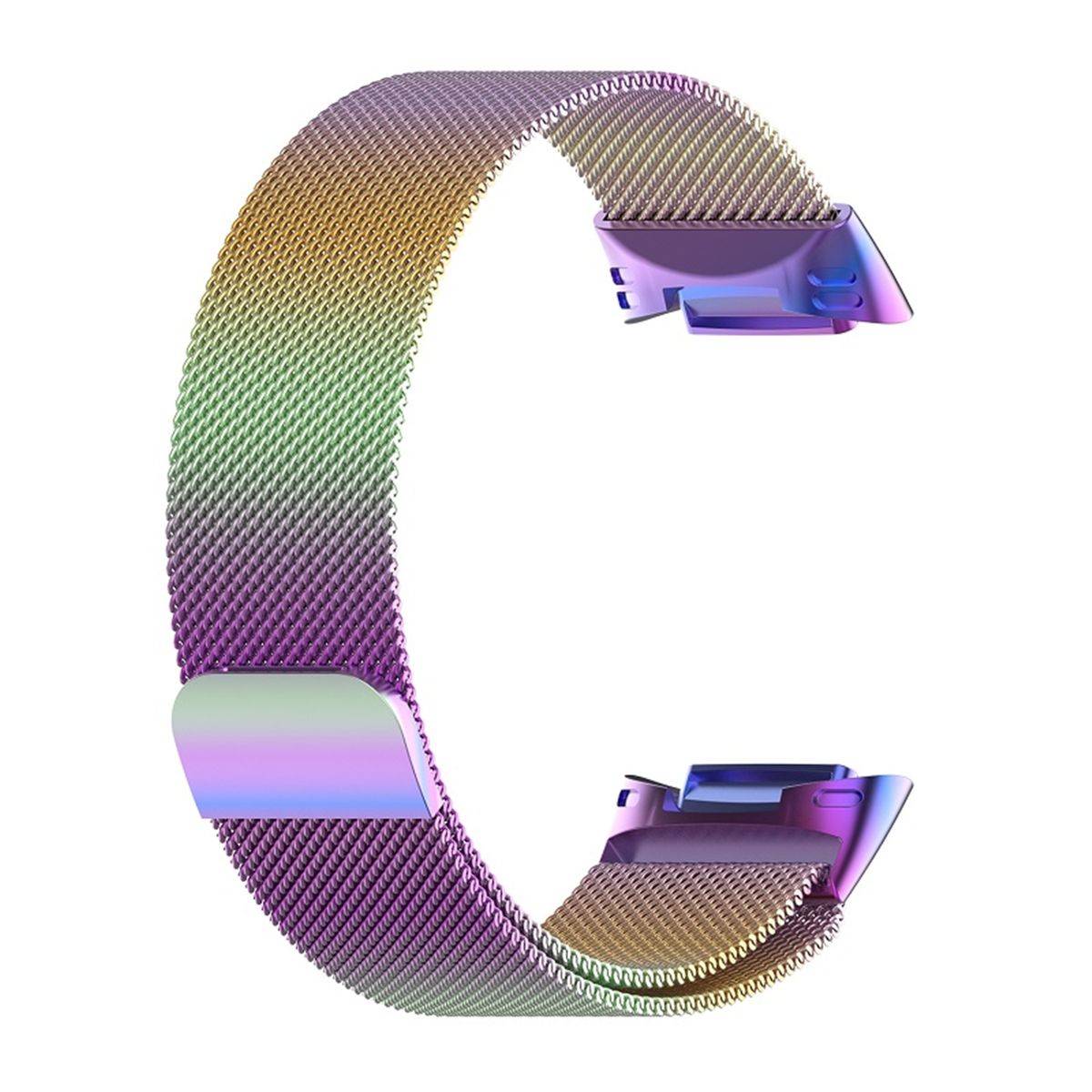 Für Fitbit Charge 6 / 5 Metall Stahl Mesh Armband mit Magnetverschluss
