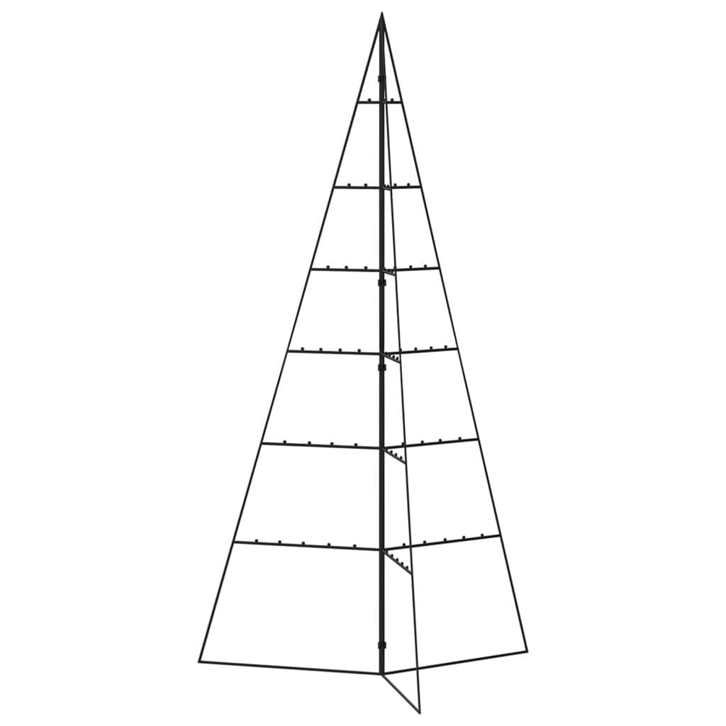 vidaXL Metall-Weihnachtsbaum für Dekorationen Schwarz 140 cm