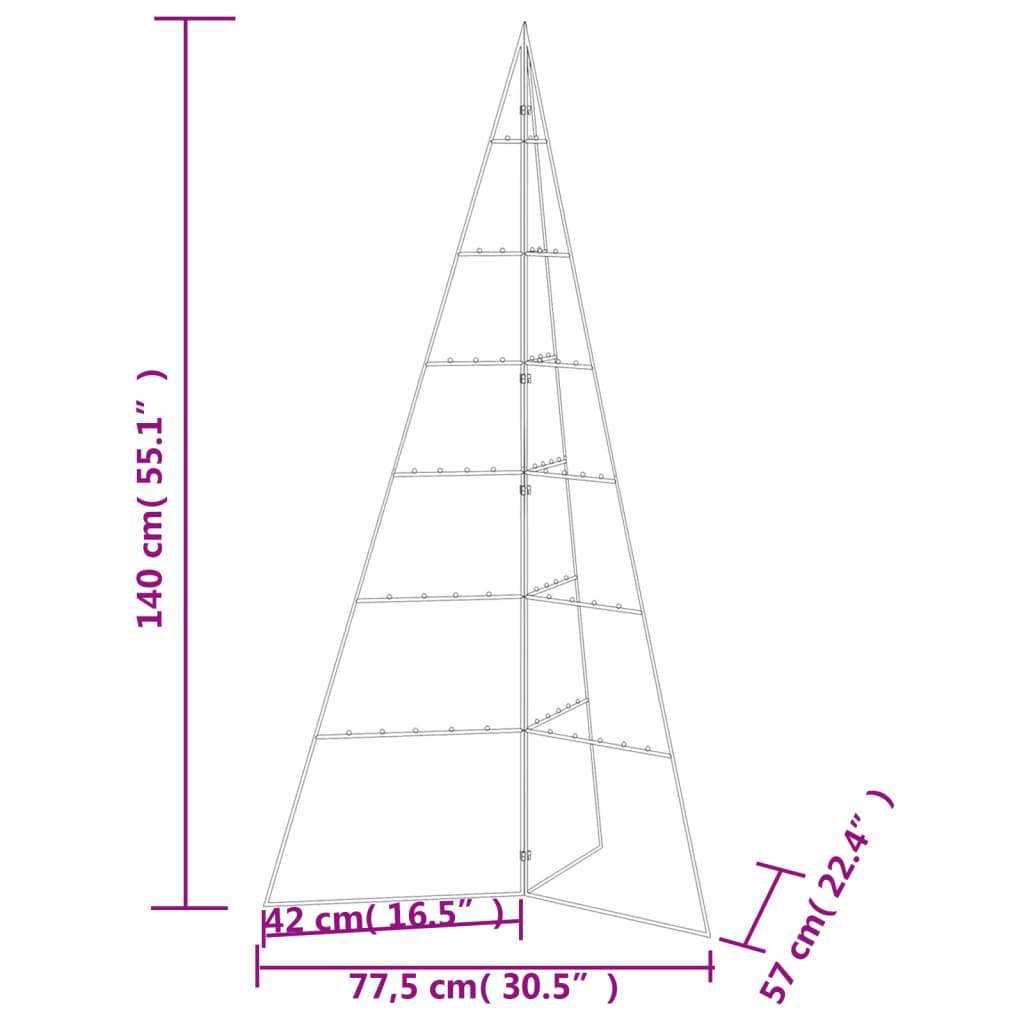vidaXL Metall-Weihnachtsbaum für Dekorationen Schwarz 140 cm
