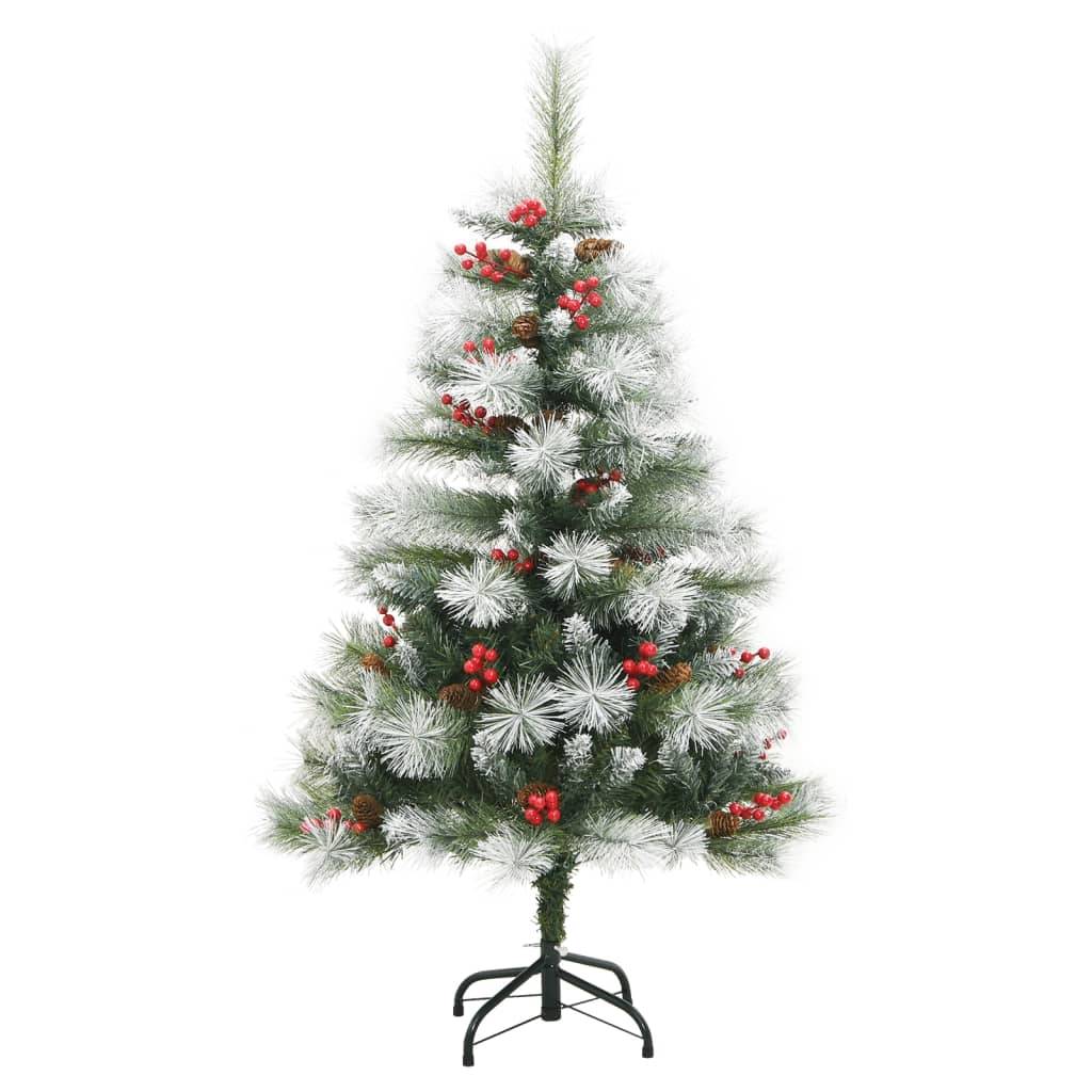 vidaXL Künstlicher Weihnachtsbaum Klappbar mit Zapfen & Beeren 150 cm
