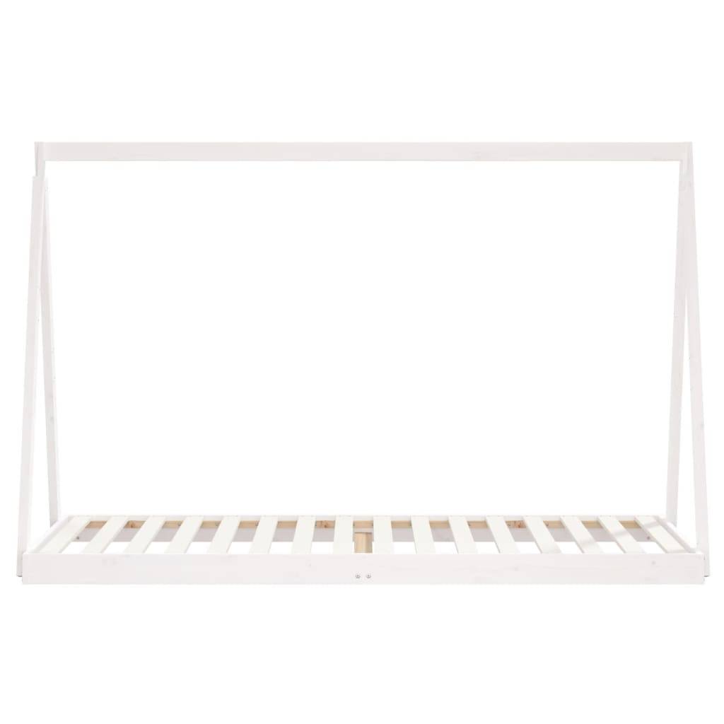 vidaXL Kinderbett Weiß 80x200 cm Massivholz Kiefer