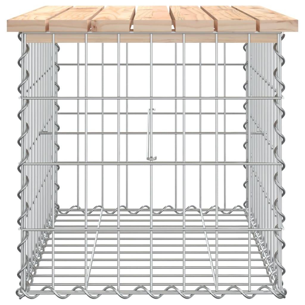 vidaXL Gartenbank aus Gabionen 63x44x42 cm Massivholz Kiefer