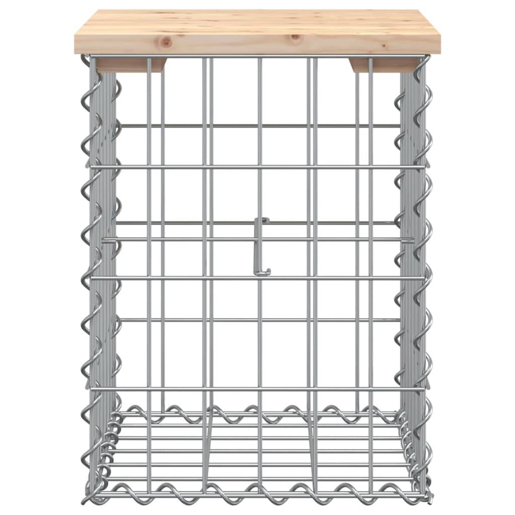 vidaXL Gartenbank aus Gabionen 33x31x42 cm Massivholz Kiefer