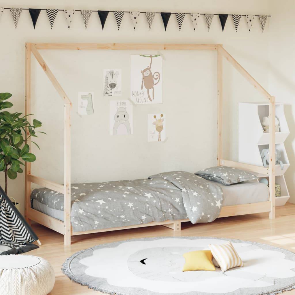 vidaXL Kinderbett 80x200 cm Massivholz Kiefer