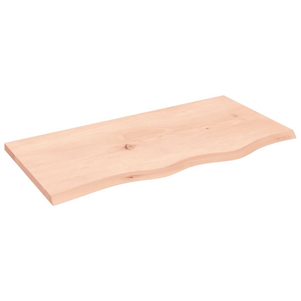 vidaXL Tischplatte 80x40x2 cm Massivholz Eiche Unbehandelt