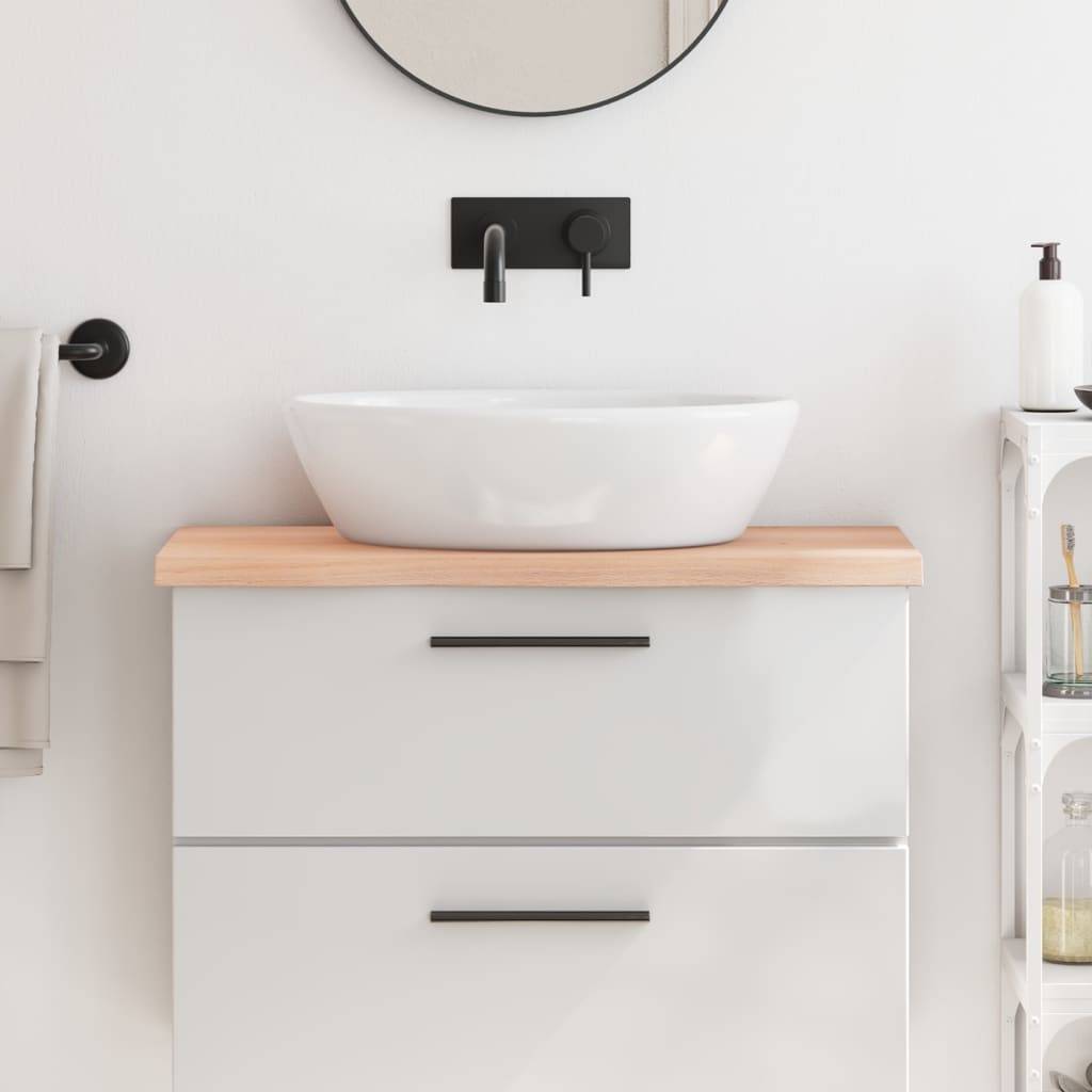 vidaXL Waschtischplatte 80x40x(2-4) cm Massivholz Unbehandelt