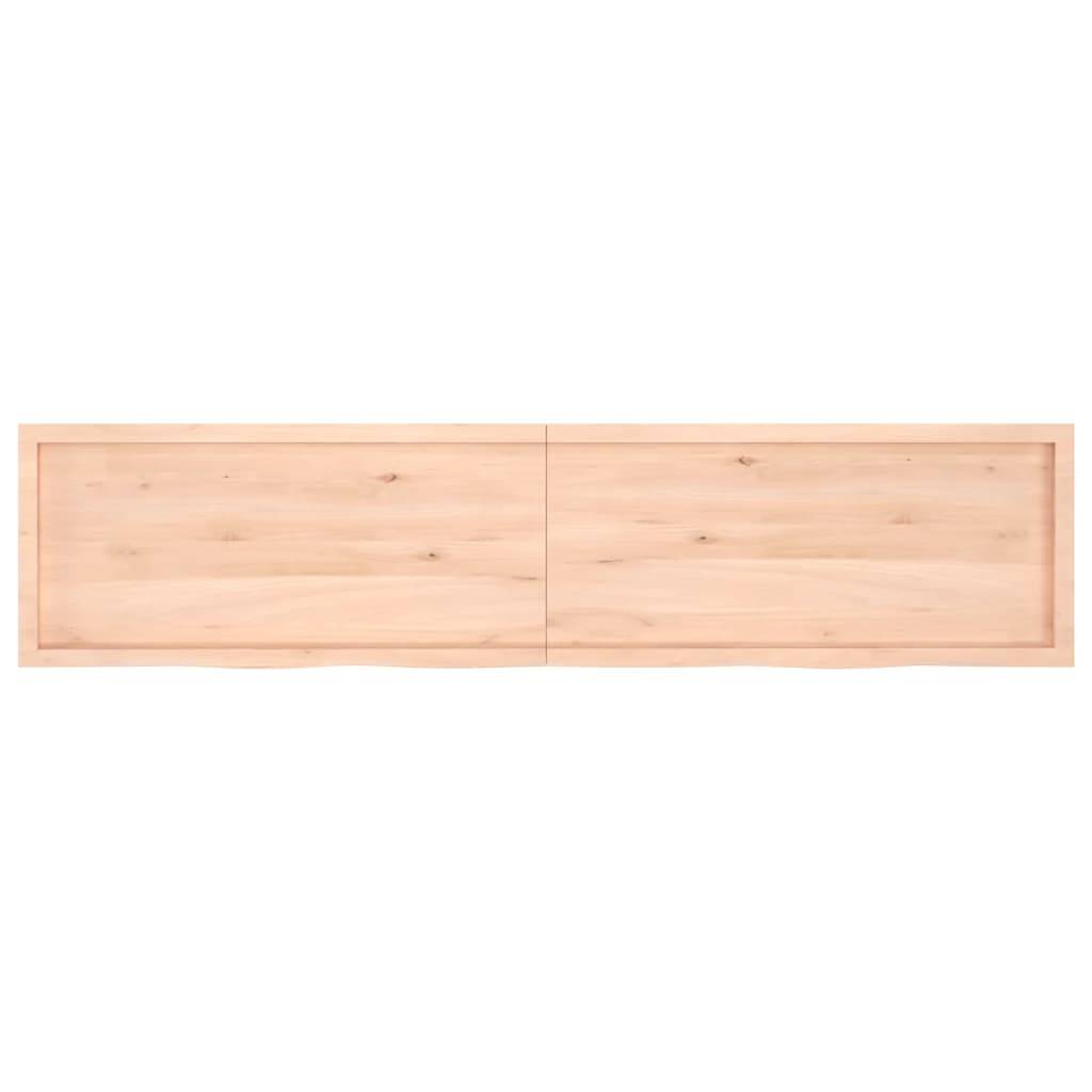 vidaXL Waschtischplatte 220x50x(2-4) cm Massivholz Unbehandelt