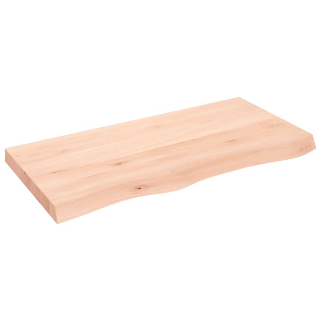 vidaXL Wandregal 100x50x(2-6) cm Massivholz Eiche Unbehandelt