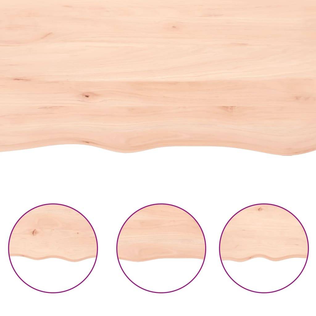 vidaXL Waschtischplatte 100x50x2 cm Massivholz Unbehandelt