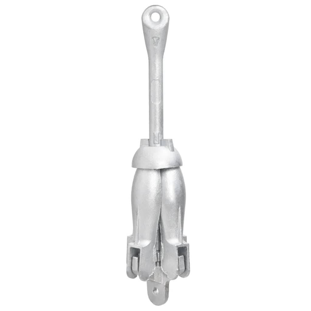 vidaXL Klappanker Silbern 3,2 kg Temperguss