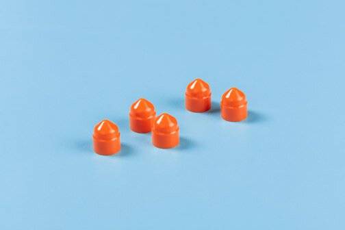 Stopfen für Kartusche, glattwandig, 3 cm³, orange