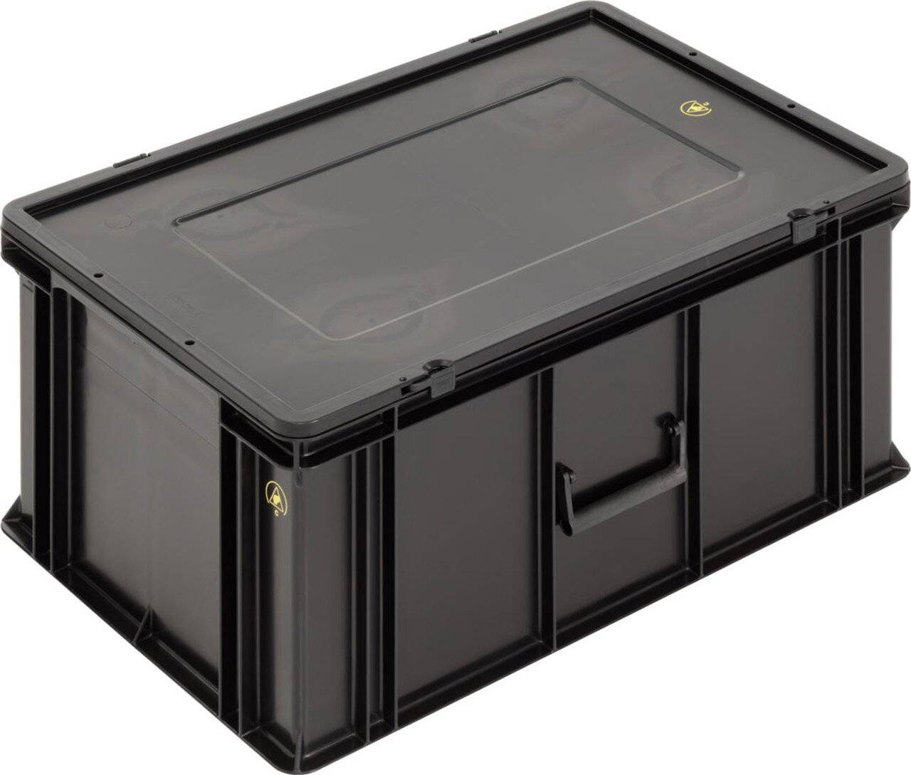 ESD Koffer BL, schwarz, 600 x 400 x 288 mm
