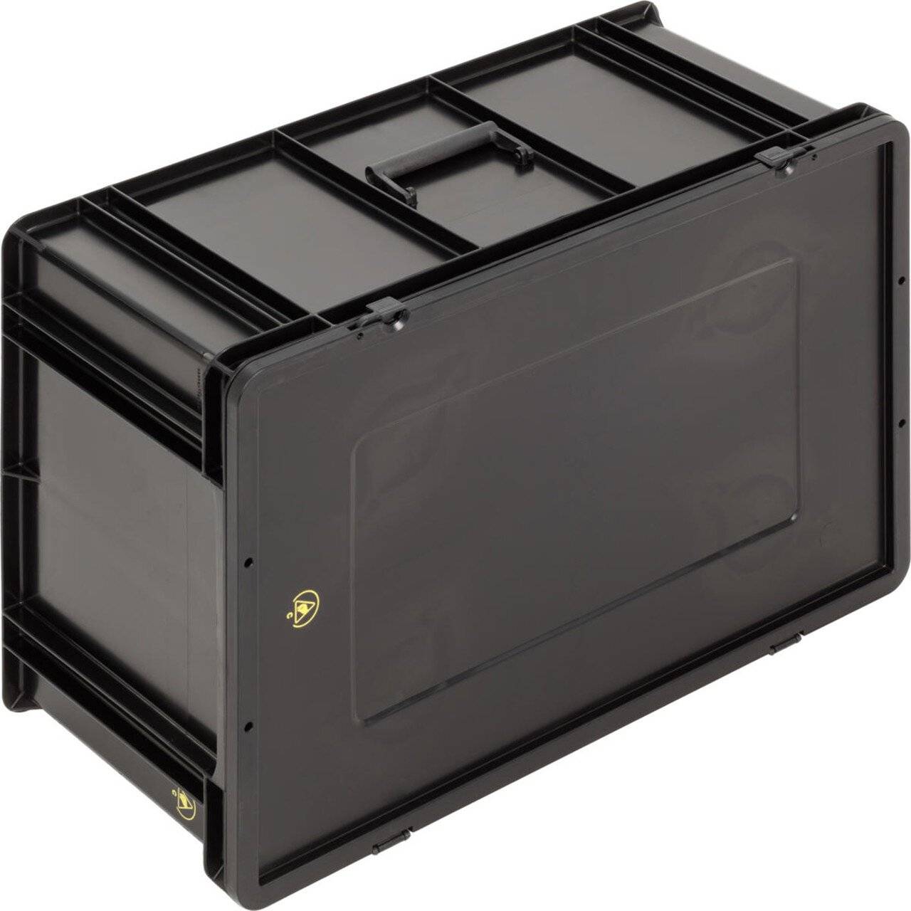 ESD Koffer BL, schwarz, 600 x 400 x 288 mm