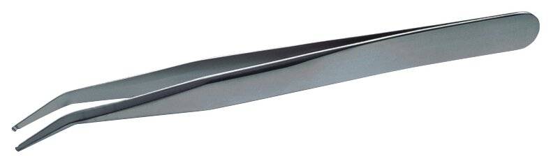 SMD-Pinzette, 30 abgewinkelt, zylindr. Bauteile. 120 mm