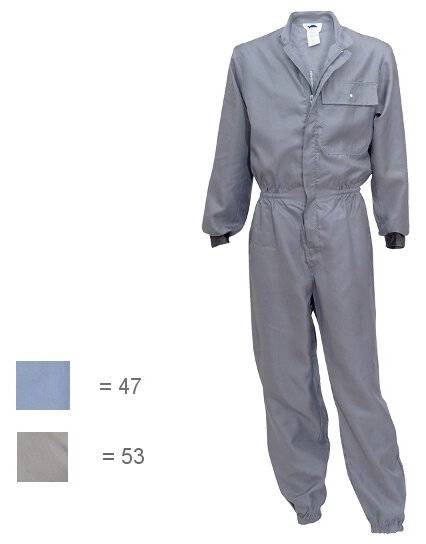 Reinraum Overall HABETEX® climatic Pro, Gr. 42/44, grau
