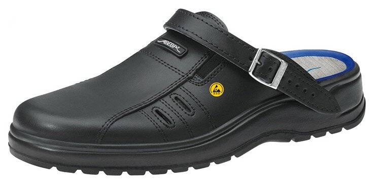 ESD-Sicherheitsschuhe light, Clog schwarz, Größe 39