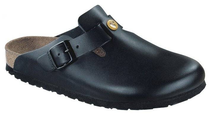 ESD-Clogs BOSTON 42, Naturleder schwarz, normal