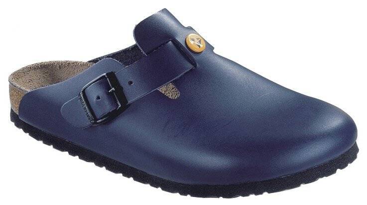 ESD-Clogs BOSTON 40, Naturleder blau, normal
