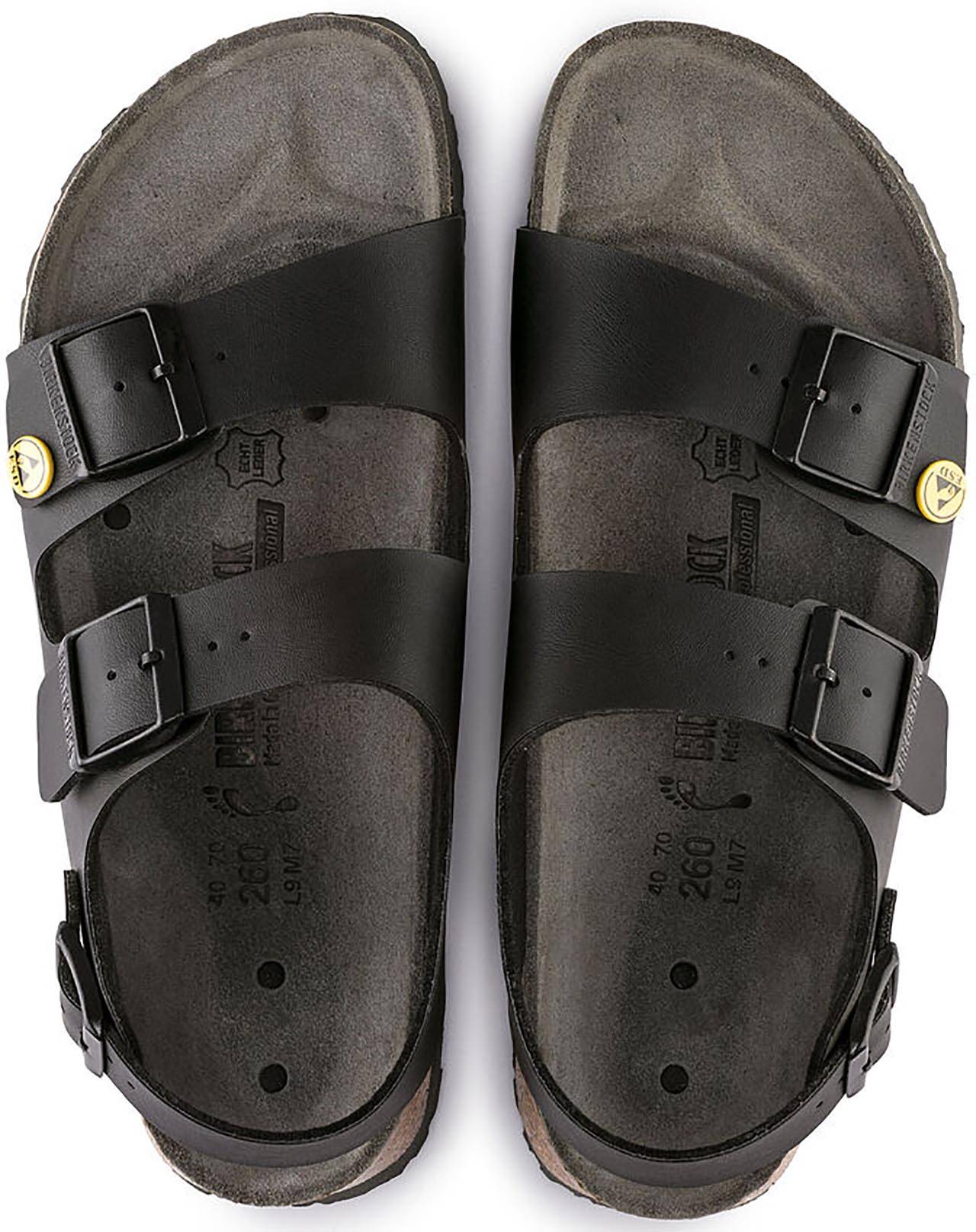 ESD-Sandalen MILANO 45 schwarz, normal, Fersenriemen