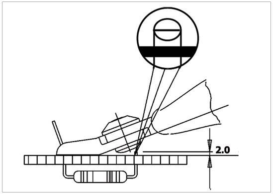 Seitenschneider, 2mm zur Oberfläche, 5mm Stahlstärke