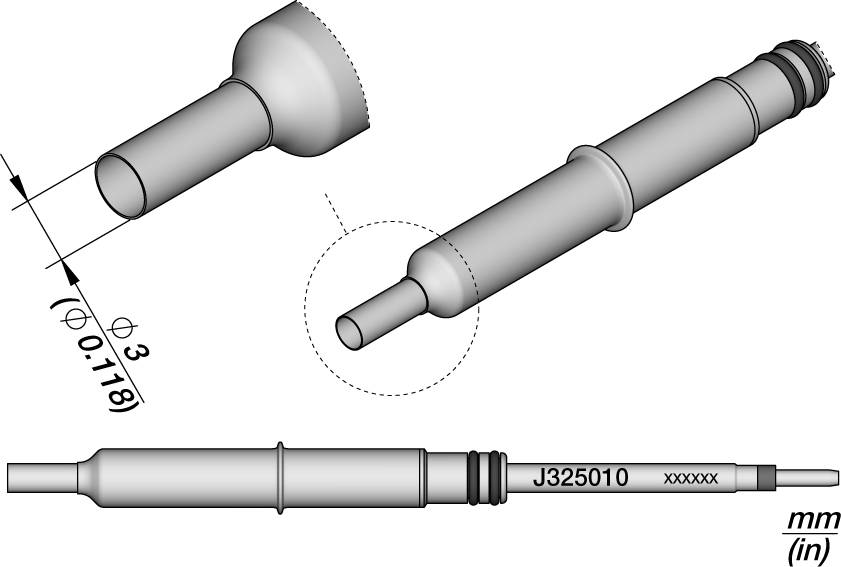 Heizelement für JNA Heißluftstation Ø 3 mm