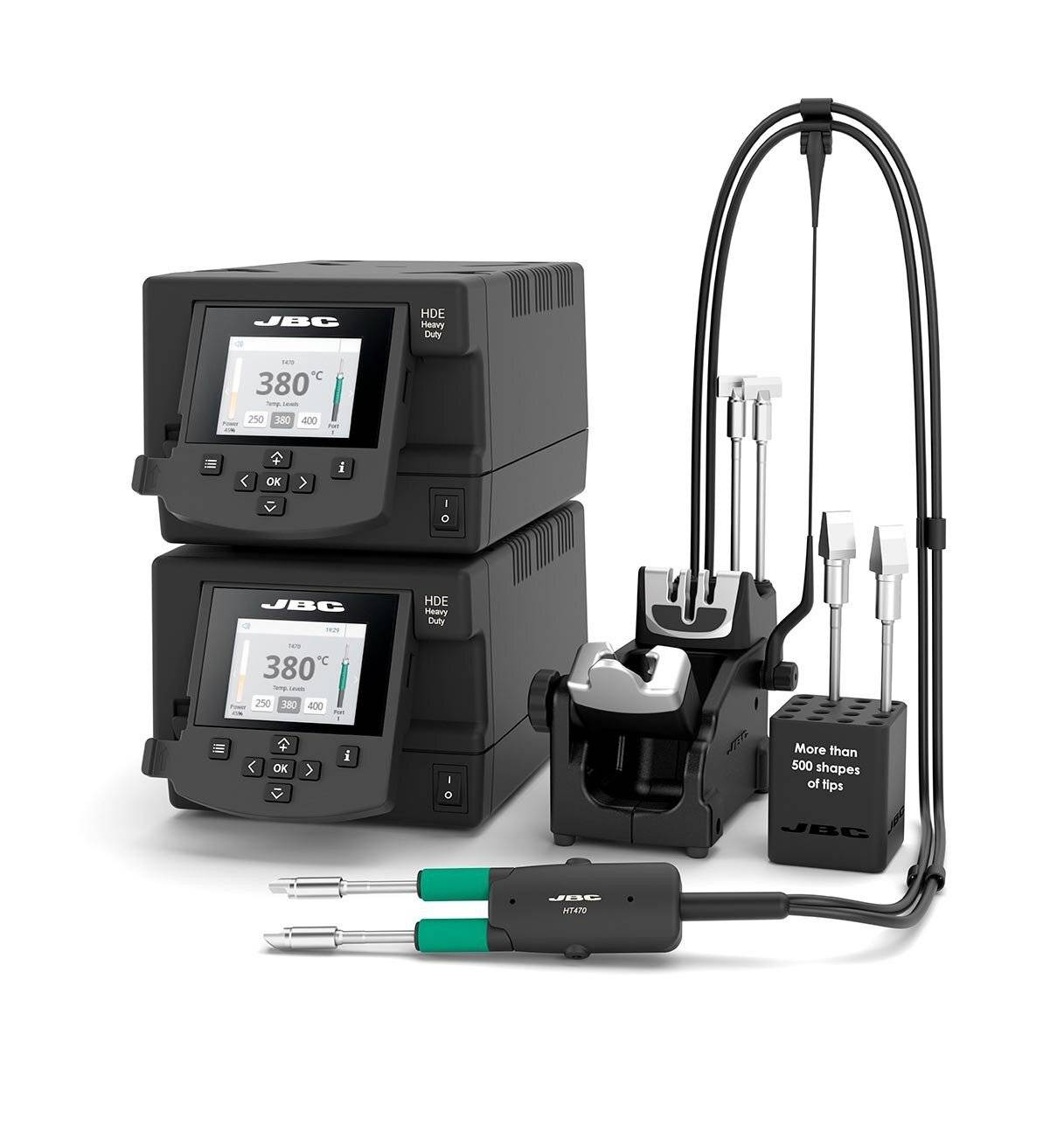 Hochleistungs-Reworkstation HDE-2KE, inkl. HT470-A Hochleistungs-Thermopinzette