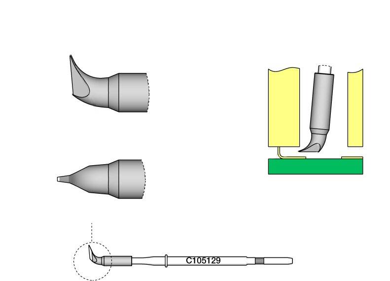 Lötspitze messerförmig, 2,8 x 0,2 mm, C105129