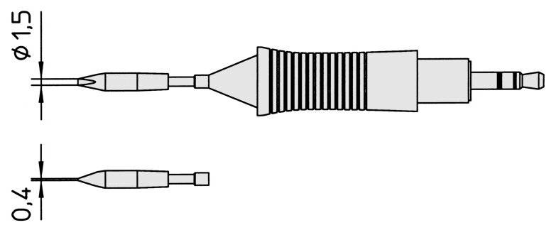 Micro Lötspitze RTM 015S, meißelförmig, 1,5 x 0,4 mm