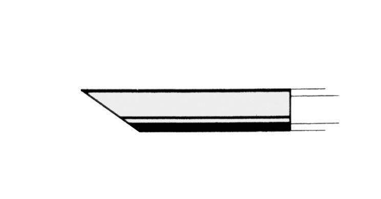 Lötspitze gerade, angeschrägt, 17,0 mm, 0832LDLF