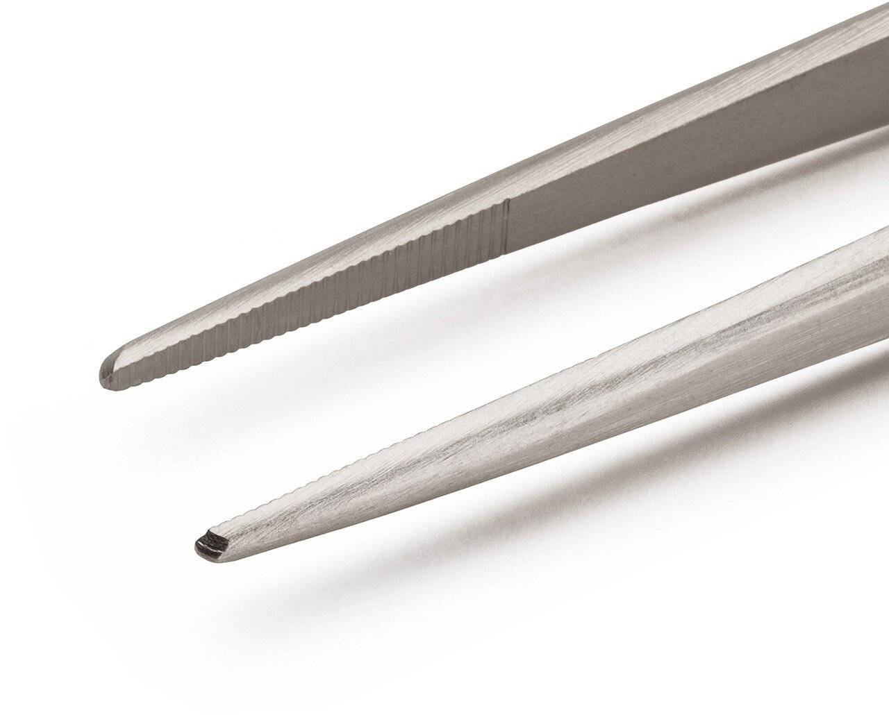 Präzisionspinzette mittelfeine Spitzen, geriffeltes Fingerprofil