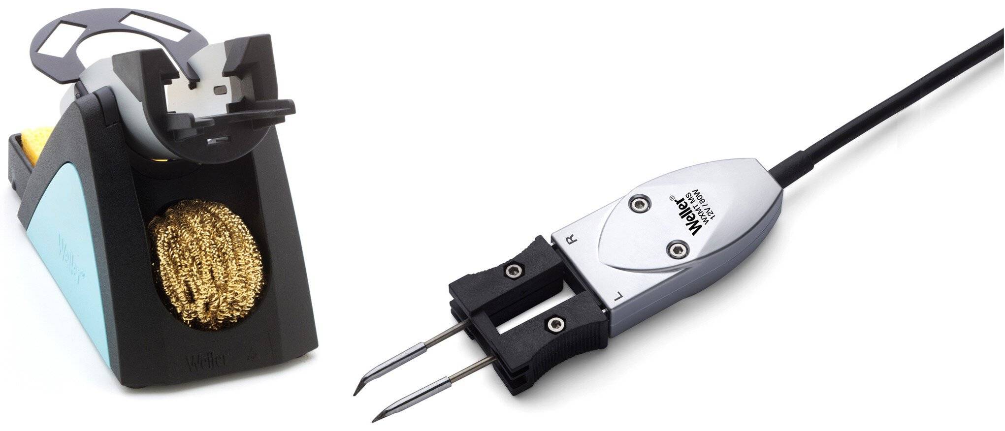 WXMT MS Set WSR 204, Mikro-Entlötpinzette mit Sicherheitsablage, 2x 40 W, Active-Tip Technologie