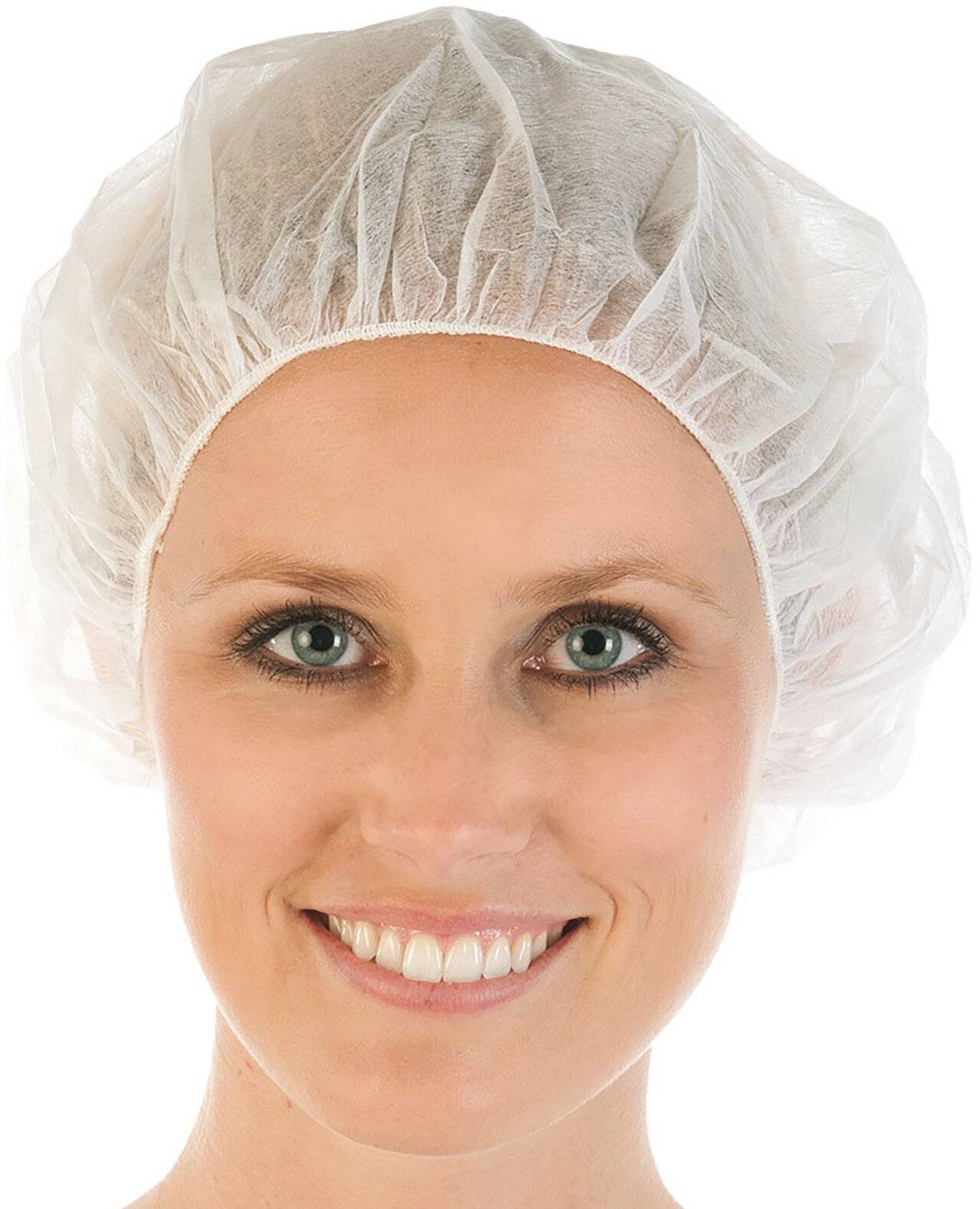 Hygonorm Barett-Haube "Leicht" weiß PP, 53cm