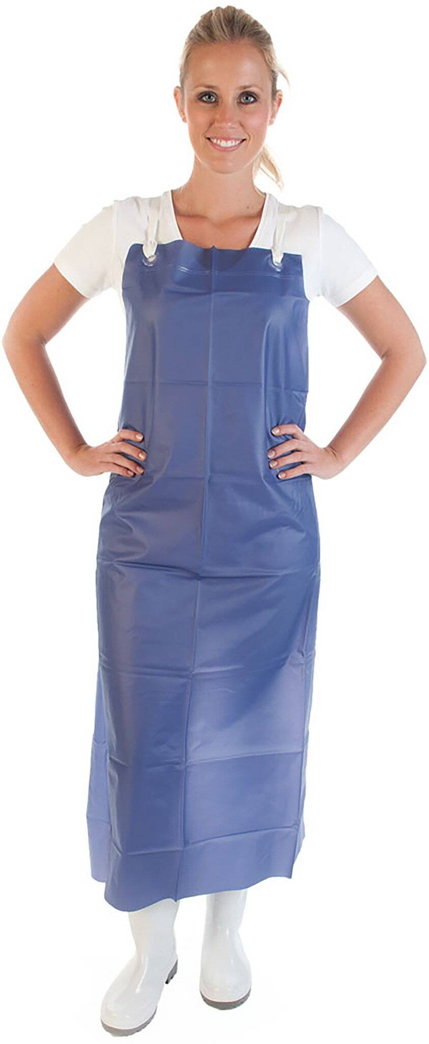 Hygostar Schürze, PVC, blau, 300 my + Bänder, 115 x 90cm