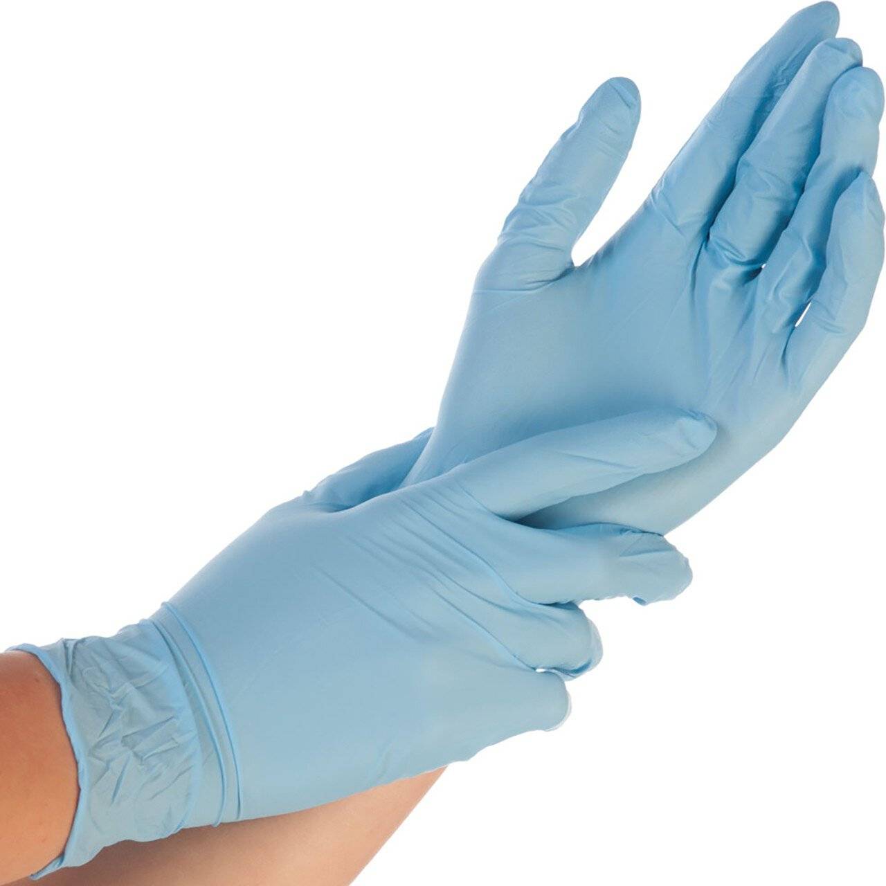 Hygostar Nitrilhandschuh CONTROL, blau, Größe XL, gepudert