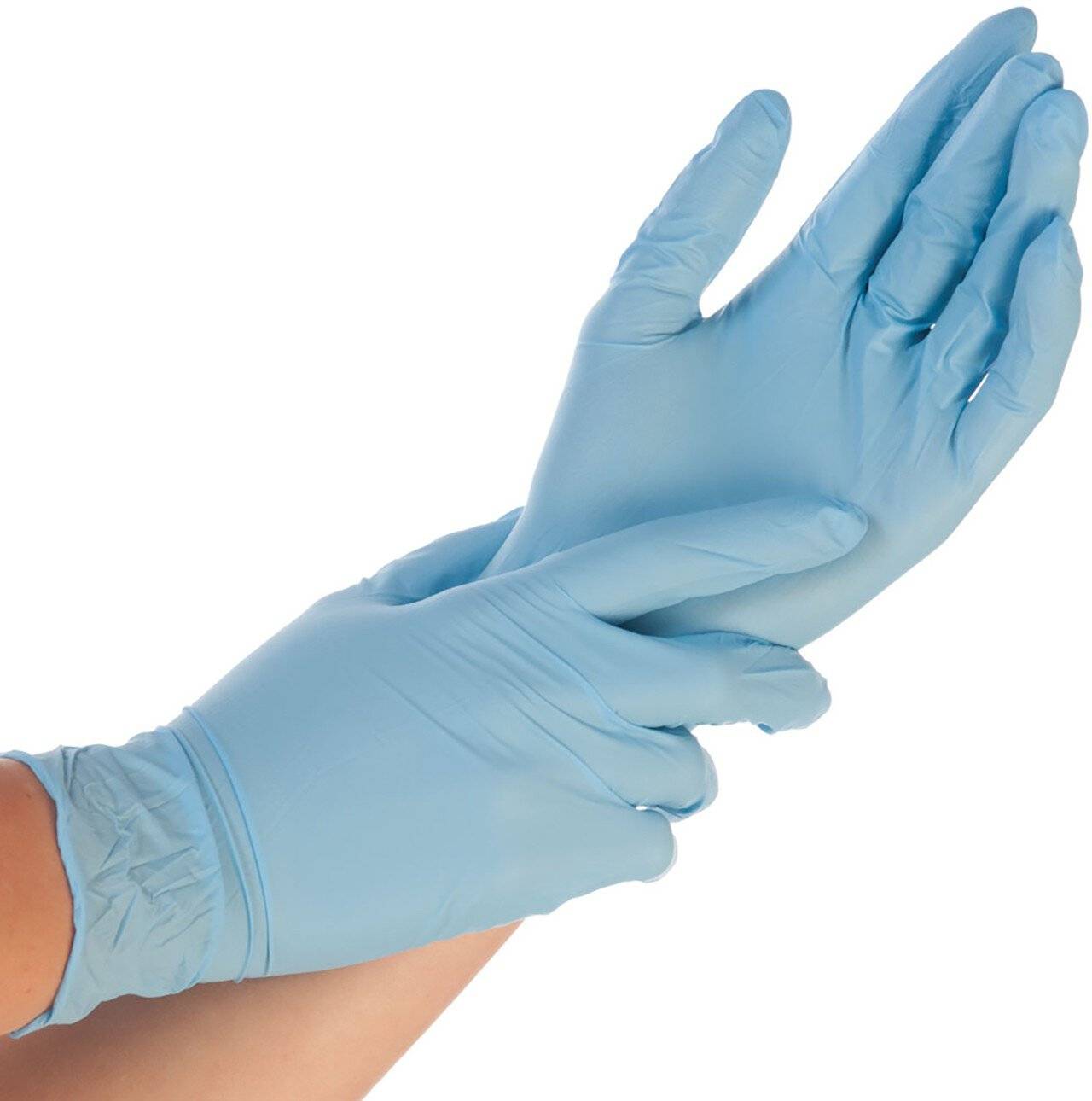 Hygonorm Nitrilhandschuh SAFE FIT, blau, Größe M, puderfrei, 200er Box