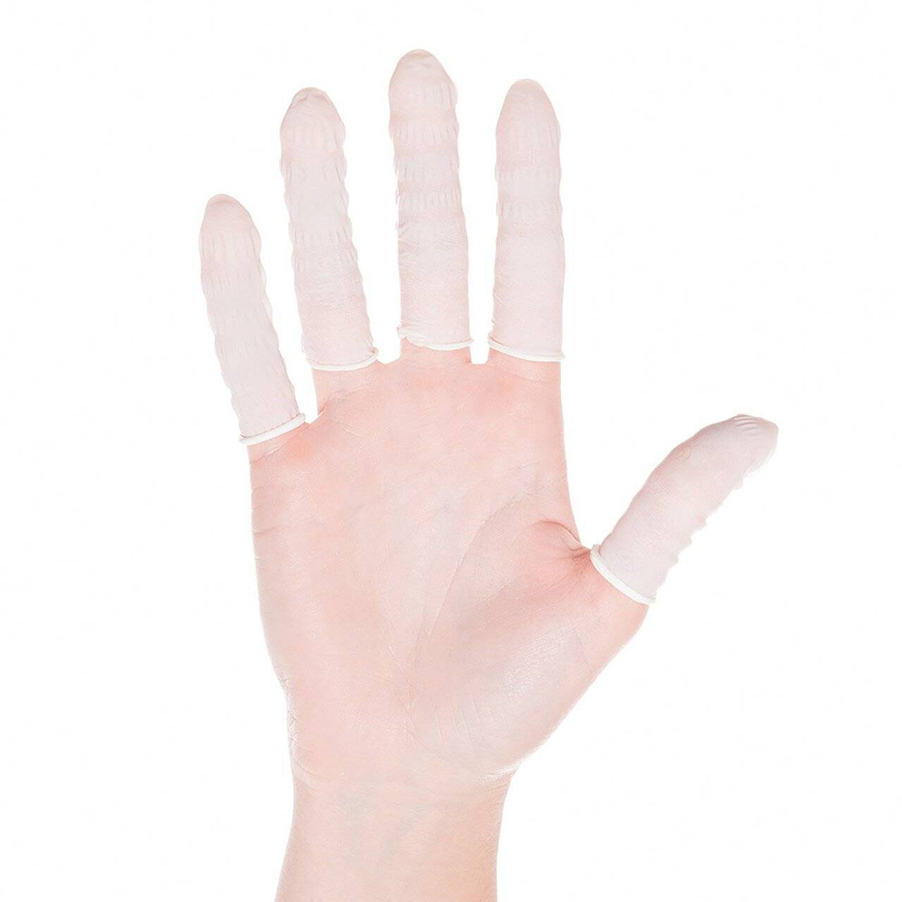 Hygostar Nitril-Fingerling, weiß, puderfrei, Größe L
