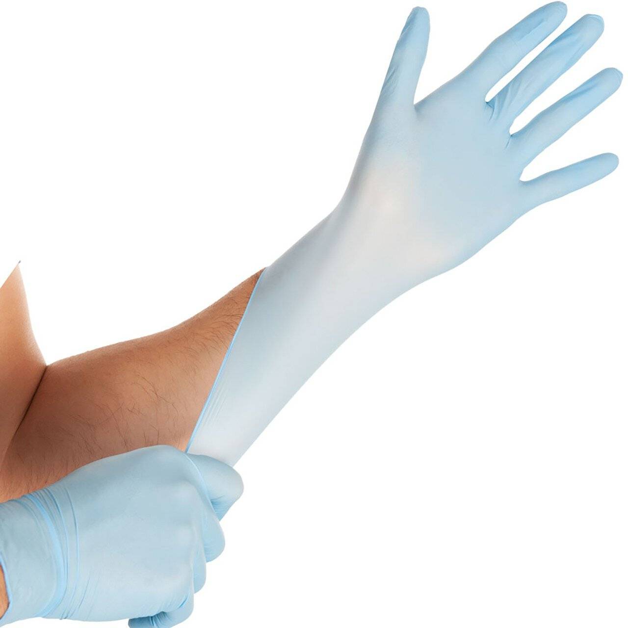 Hygostar Nitrilhandschuh SAFE SUPER STRETCH , blau, Größe S, puderfrei