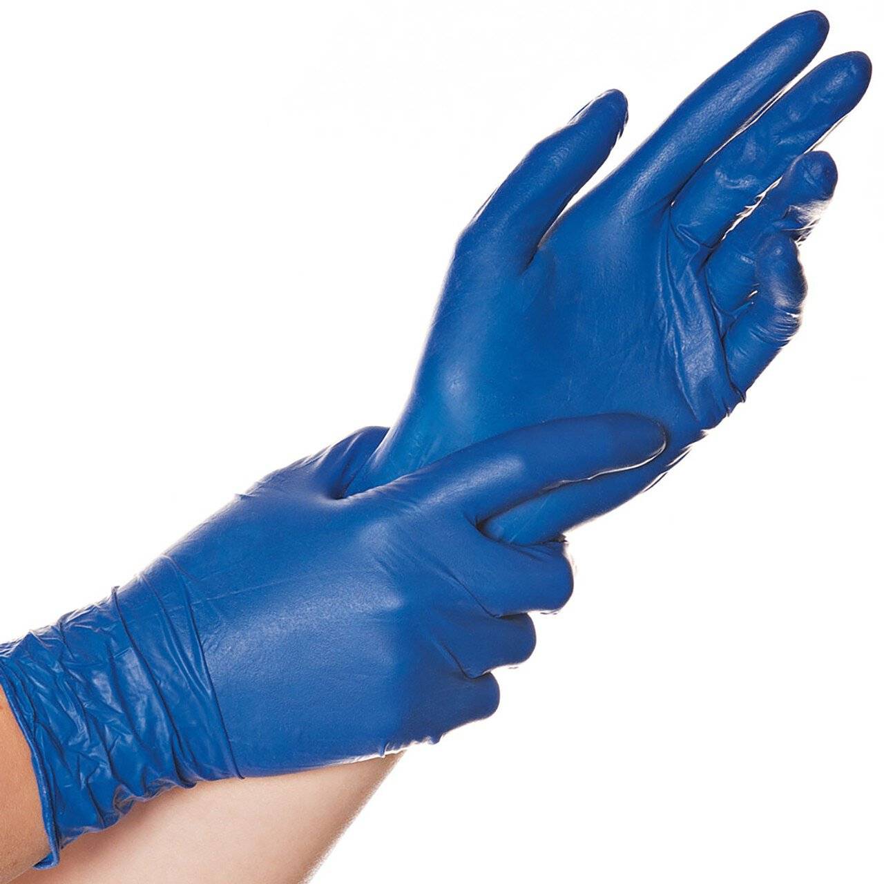 Hygostar Latexhandschuh SOFT BLUE, blau, puderfrei, Größe M