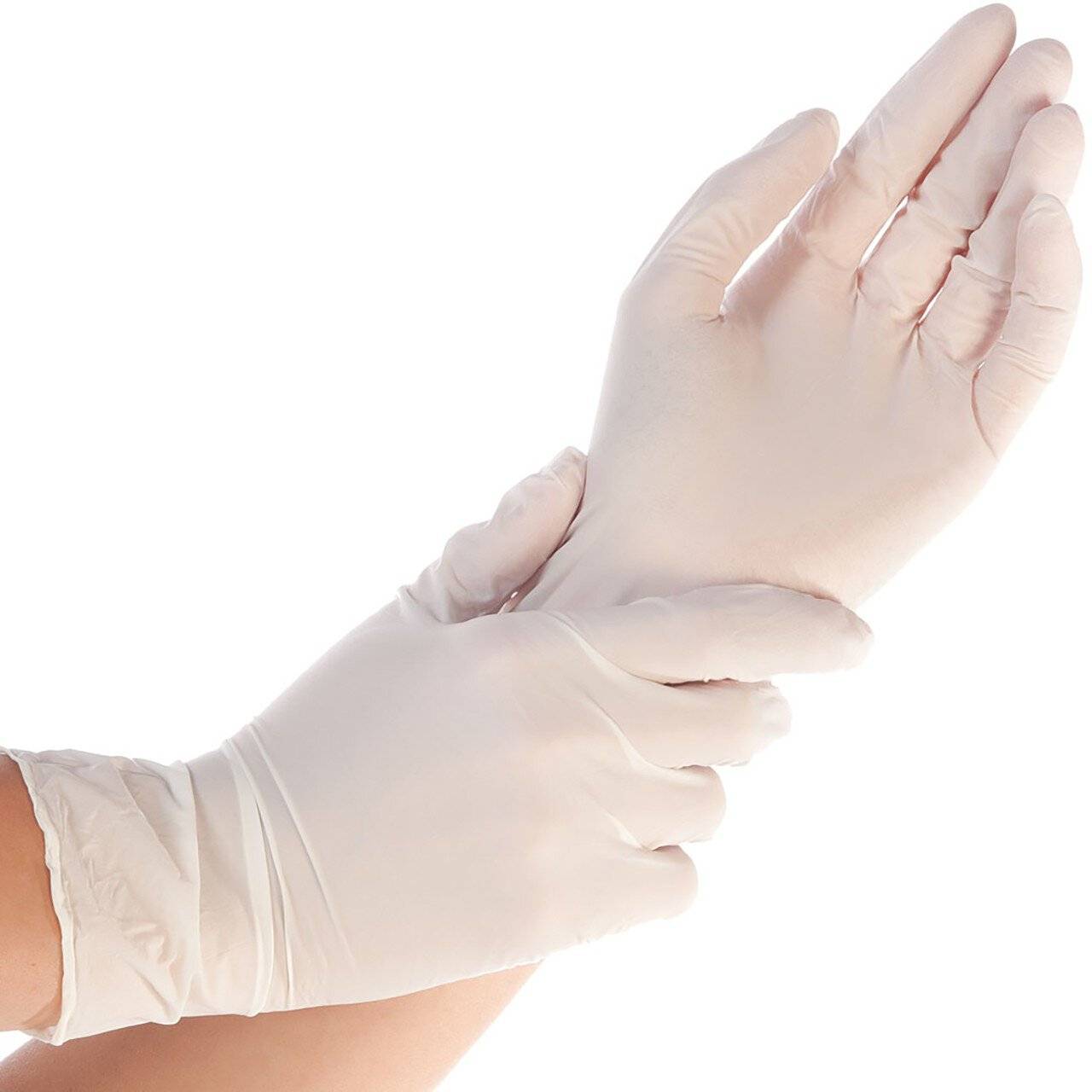 Hygostar Nitrilhandschuh SAFE PREMIUM, weiß, Größe M, puderfrei
