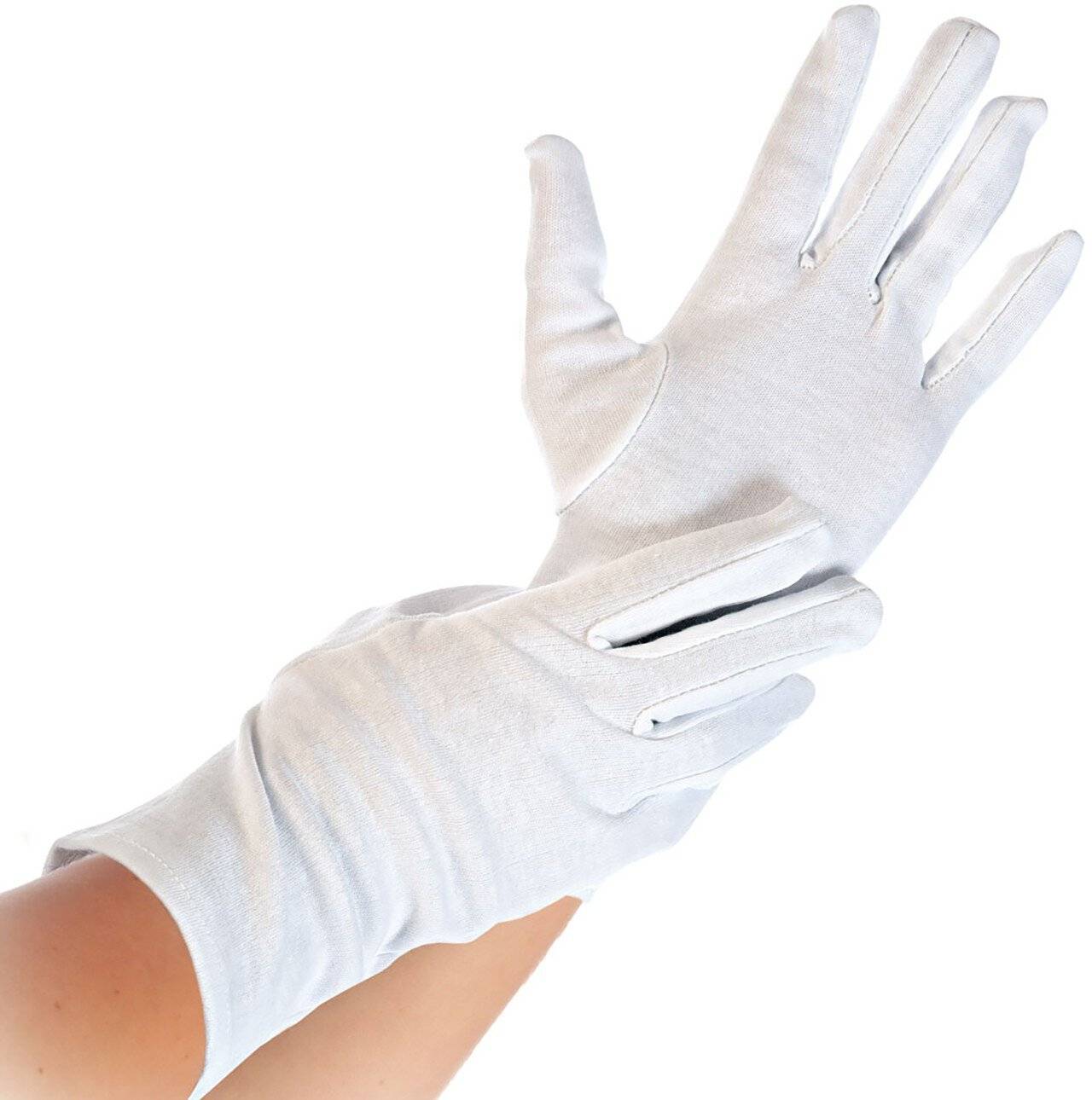 Hygostar Baumwoll-Handschuh BLANC, weiß, Größe L, 12 Paar