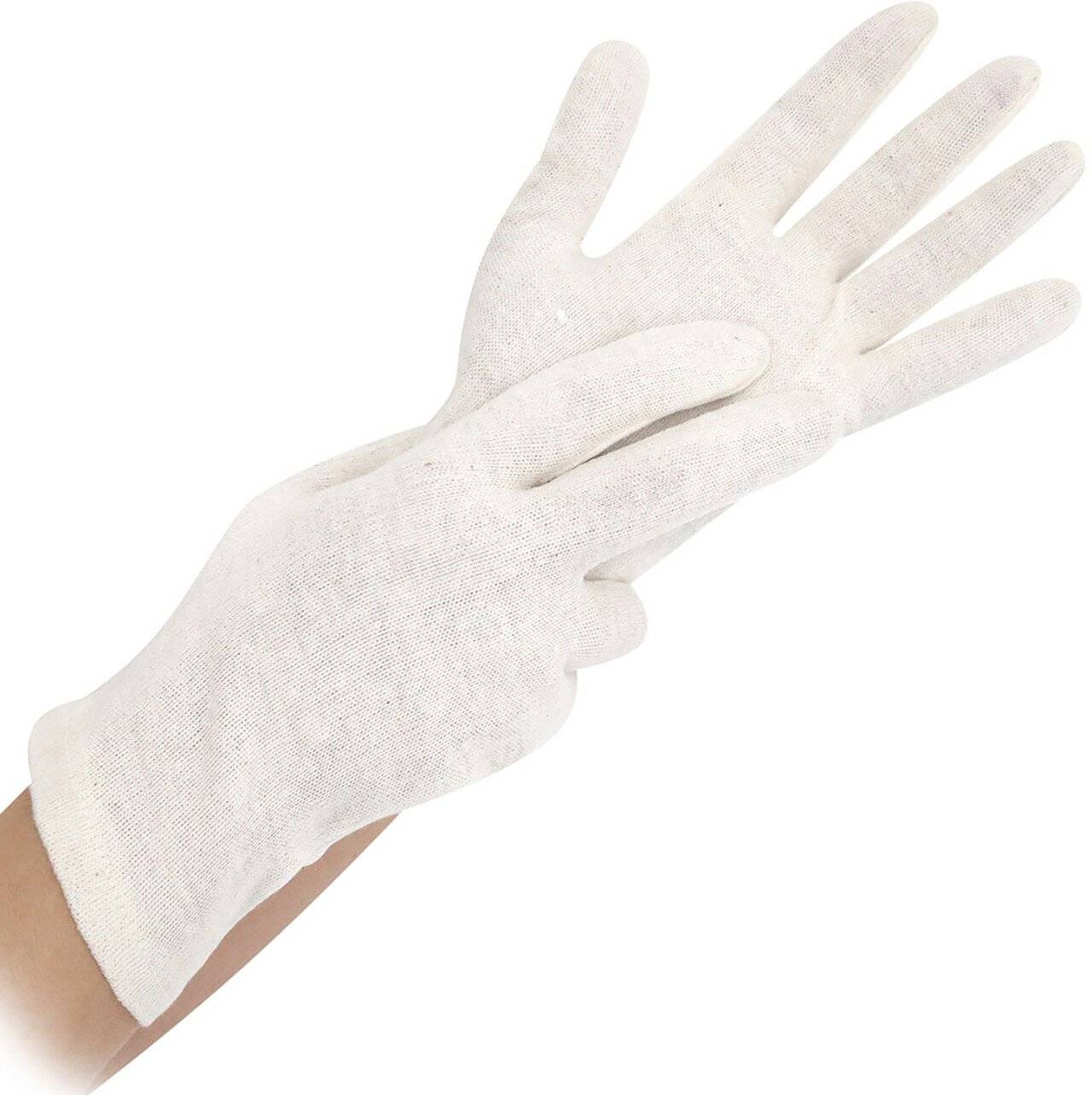 Hygostar Baumwoll-Handschuhe NATURE Größe L, natur, einfach, Stück