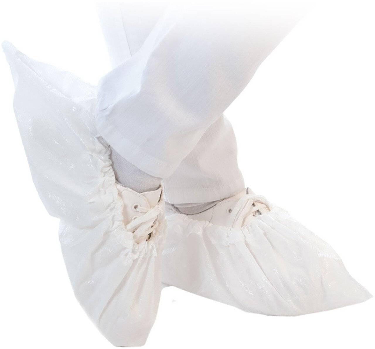 Hygostar Überschuh CPE, weiß 75my, 41x16cm, rutschhemmend