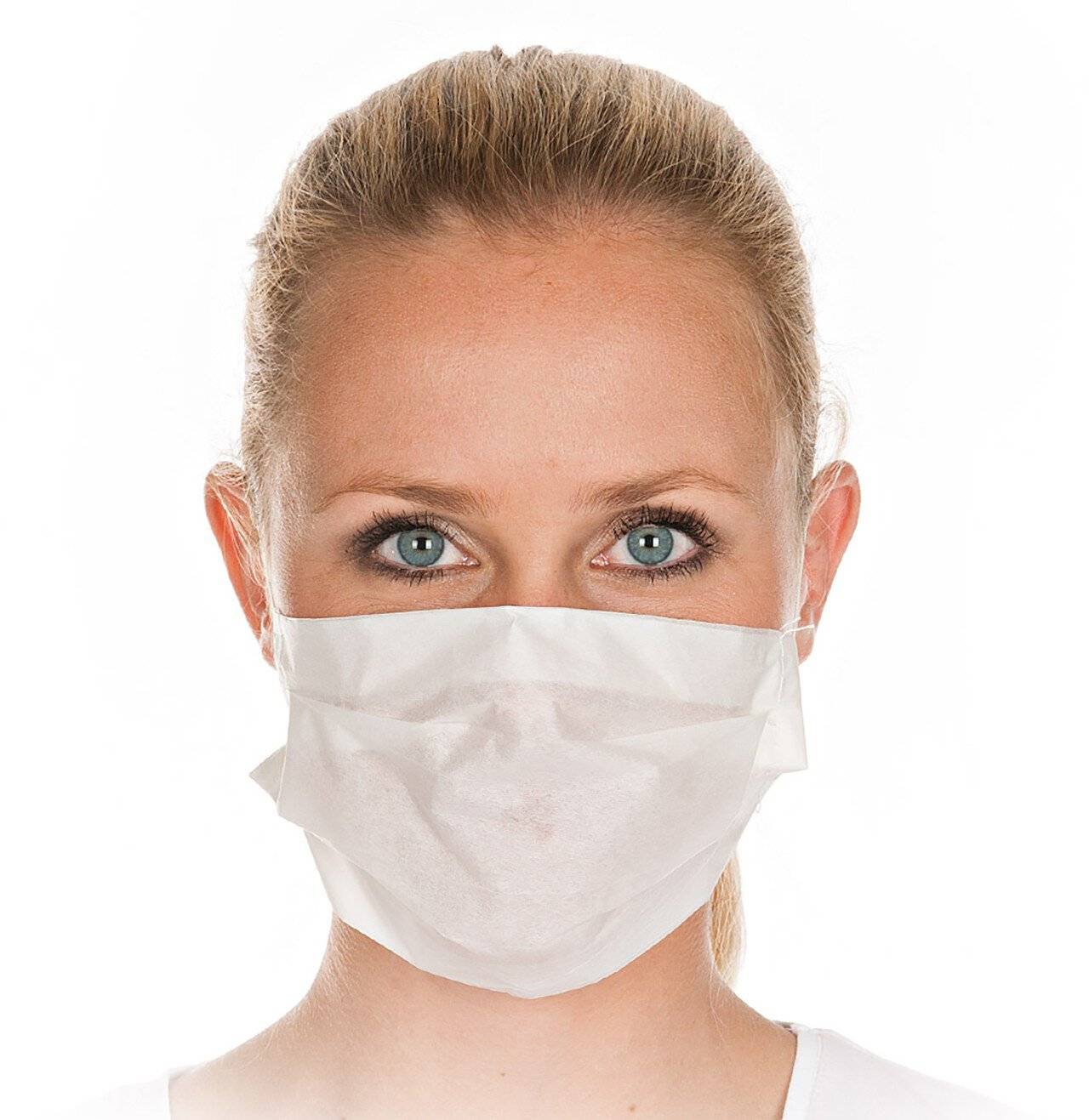 Hygonorm Mundschutz Standard, weiß, 1-lagig, mit Gummi, VPE: 100 Stück