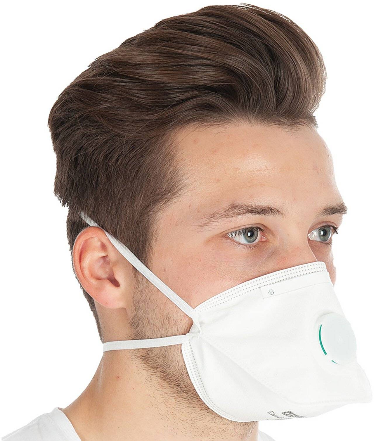 Hygostar FFP3 Schutzmaske, horizontal faltbar, mit Ventil und Nasenbügel, weiß, VPE: 20 Stück