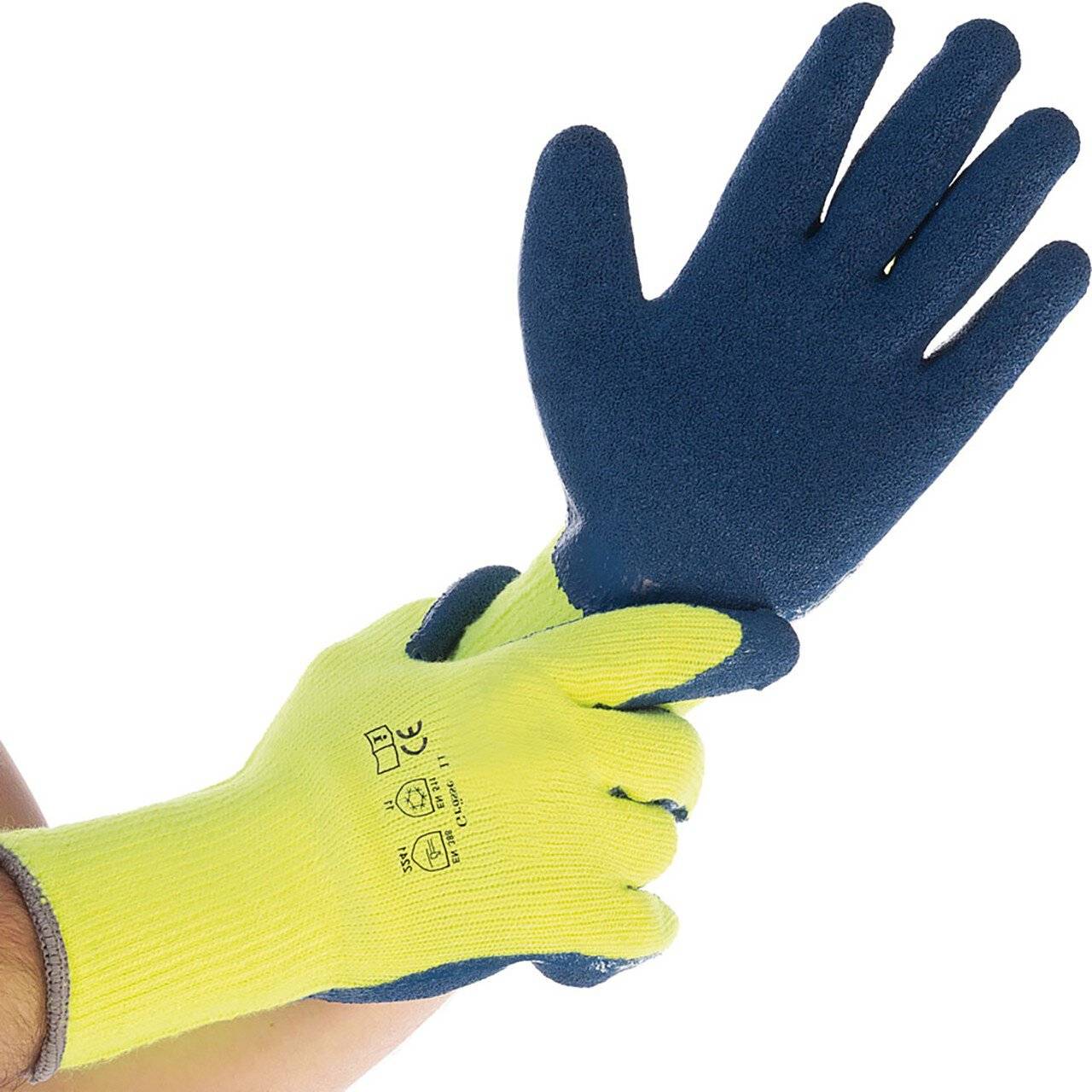 Hygostar Kälteschutz-Handschuh WINTER STAR Latexbeschichtung, dunkelblau/schwarz, Größe L