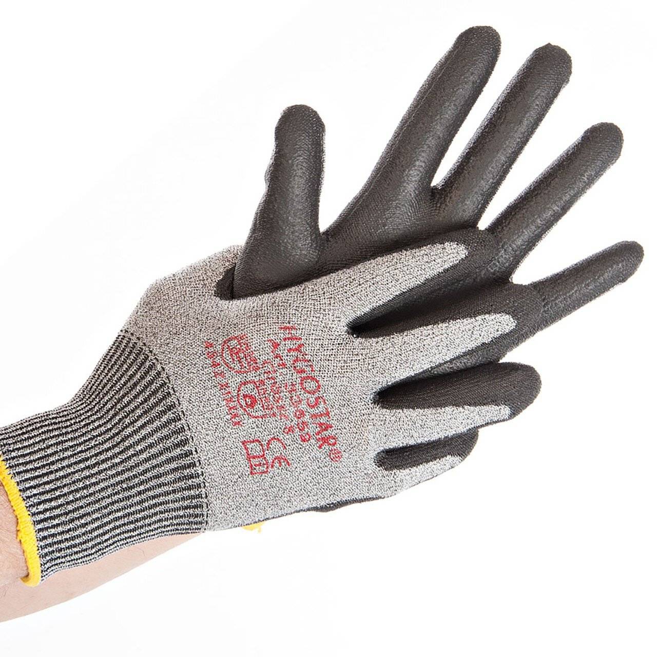 Hygostar Schnittschutz-Handschuh CUT SAFE PU-Beschichtung, grau, Größe L